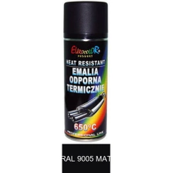 EuroColor żaroodporny czarny mat spray 400ml odporna na temperaturę do 650C