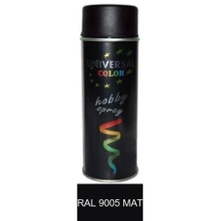 UniversalColor czarny mat spray 400 ml - farba uniwersalna matowa RAL 9005