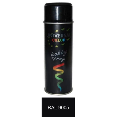 UniversalColor czarny połysk spray 400 ml - farba uniwersalna RAL 9005