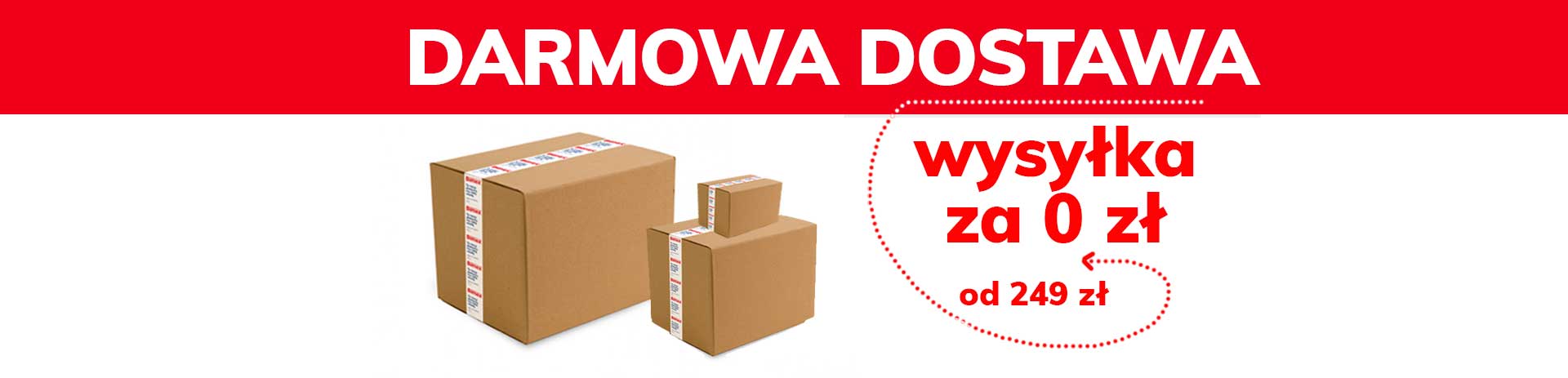 Darmowa dostawa dla zamówień o wartości powyżej 249zł