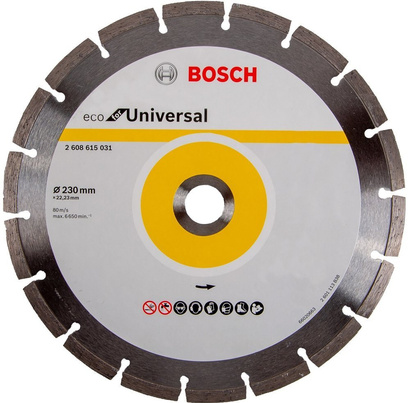 Tarcza diamentowa uniwersalna do betonu, cegły, kamienia Bosch o średnicy 230 mm 2608615031