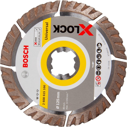 Tarcza diamentowa do betonu, cegły, klinkieru Bosch z systemem X-LOCK do szlifierek kątowych o średnicy 125 mm 2608615166