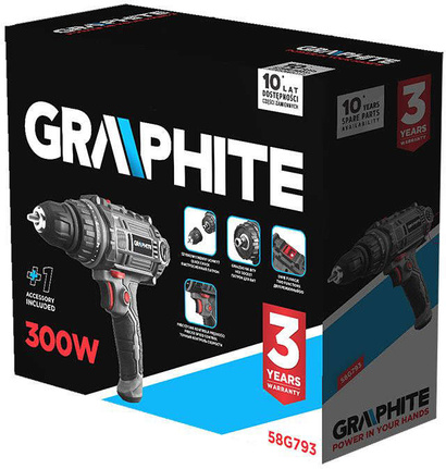 Wkrętarka sieciowa o mocy 300W Graphite 58G793