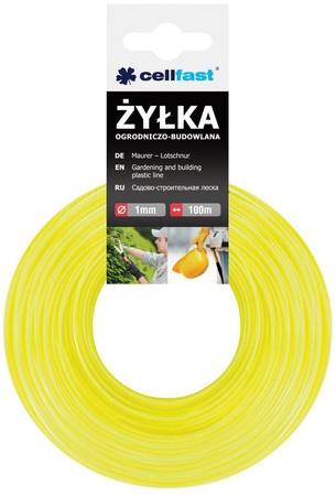 Żyłka ogrodniczo-budowlana Cellfast 1,0 mm x 100 m 36-001