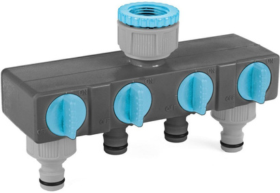 Rozdzielacz poczwórny ogrodowy na kran  3/4" i 1" IDEAL Cellfast 52-240