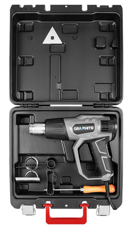 Opalarka elektryczna sieciowa z regulacją temperatury o mocy 2000 W i zakresie temperatury 50 ºC - 550 ºC Graphite 59G526