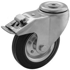 Koło skrętne obrotowe z hamulcem i mocowaniem na otwór o średnicy 125 mm Rader CKJS-SG 125W-HC