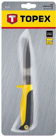 Nóż uniwersalny składany stalowy o długości ostrza 120 mm Topex 98Z103