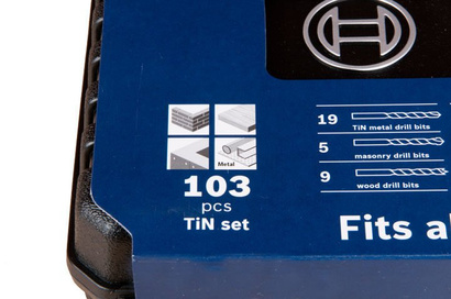 Wiertła i końcówki wkrętakowe V-LINE Bosch 103 sztuk