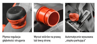 Strug elektryczny hebel do drewna o mocy 1300W Graphite 59G680