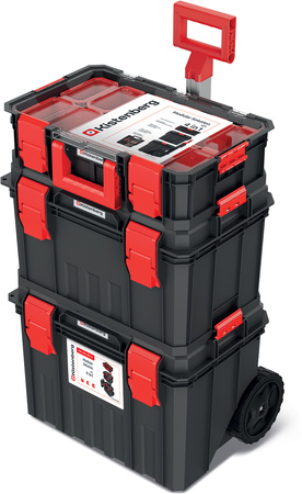 Skrzynka narzędziowa walizka na kółkach mobilna o wymiarach 53 x 35,5 x 82,5 cm Kistenberg MODULAR SOLUTION KMSS553585B