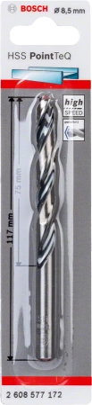 Wiertło kręte do metalu HSS POINTTEQ Bosch 8,5x117 mm