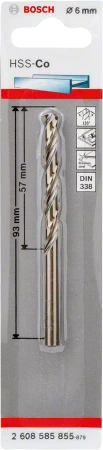 Wiertło kręte kobaltowe do metalu HSS COBALT Bosch 6x93 mm
