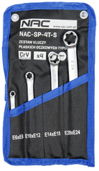 Zestaw kluczy oczkowych TORX 6-24 mm Nac 4 el. NAC-SP-4T-S