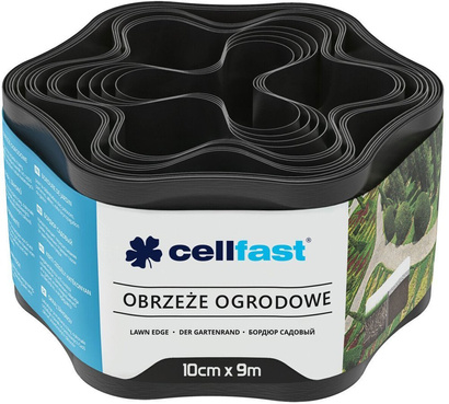 Obrzeże ogrodowe do trawników czarne 10cm x 9m Cellfast 30-031H