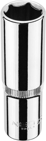 Nasadka sześciokątna długa ze stali CrV o rozmiarze 1/2" 17 mm Neo 08-467