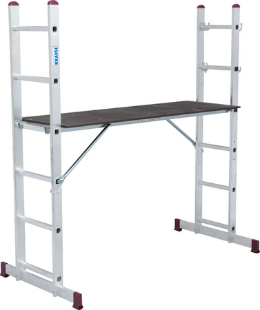 Drabina wielofunkcyjna aluminiowa + podest Krause Corda 2x6