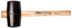 Młotek gumowy z trzonkiem z drewna hikorowego o wadze 680 g i średnicą obucha 90 mm Neo 25-054