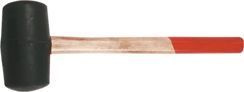 Młotek gumowy 450 g, 65 mm, trzonek drewniany