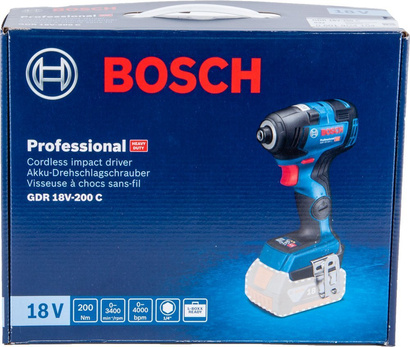 Klucz udarowy akumulatorowy Bosch Professional GDR 18 V-200 C 06019G4104 body
