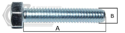 M6x12 ŚRUBA Z ŁBEM SZEŚCIOKĄTNYM DIN 933 KL.8.8