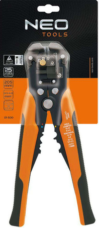 Automatyczny ściągacz izolacji zaciskarka o zakresie pracy 0.2 - 6 mm2 i długości 205 mm Neo 01-500