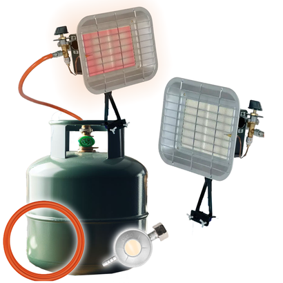 Promiennik gazowy warsztatowy słoneczko moc 4,6 kW Dedra DED9970 + reduktor i wąż