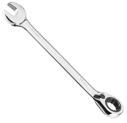 Klucz płasko-oczkowy z grzechotką i przełącznikiem ze stali CrV o rozmiarze 19 mm Neo 09-331