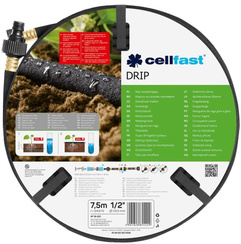 Wąż ogrodowy pocący do nawadniania 1/2" 7,5 m DRIP Cellfast 19-001