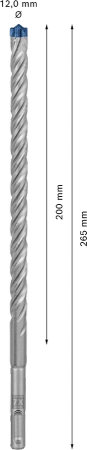 Wiertło udarowe do betonu SDS PLUS-7X Bosch EXPERT 12x265 mm