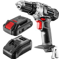 Wiertarko-wkrętarka akumulatorowa dwubiegowa z regulacją obrotów Energy+ 18V + akumulator 2 Ah + ładowarka Graphite 58G000-SET1