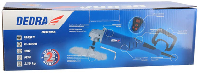 Polerka samochodowa do lakieru elektryczna 1200W Dedra 180 mm DED7955