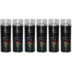 UniversalColor bezbarwny połysk spray 400 ml farba uniwersalna transparent - 6szt