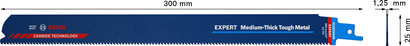 Bosch brzeszczot do piły szablastej EXPERT 'Medium-Thick Tough Metal' S 1255 HHM 1 szt.