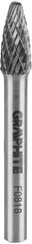 Frez ostrołukowy zaokrąglony do metalu HM, typ F 8 x 18 mm do szlifierki Graphite 55H370