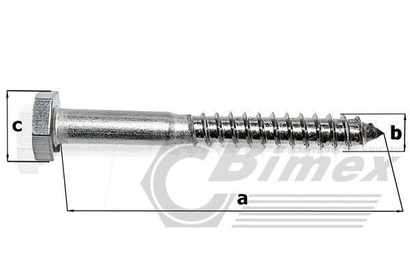 12x60 wkręt do drewna nierdzewny na klucz