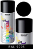 Farba szybkoschnąca emalia alkidowa czarny połysk w sprayu RAL 9005 o pojemności 400 ml Biodur