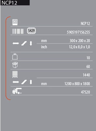 Pokrywa na organizer pojemnik Cargobox Prosperplast NCP12