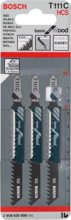 Brzeszczot do wyrzynarki do drewna BASIC FOR WOOD Bosch T 111 C 3 sztuki