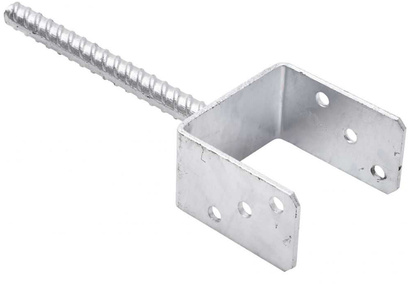 Podstawa słupa do wmurowania KSU kotwa U o wymiarach 100 x 65 x 200 x 4 mm