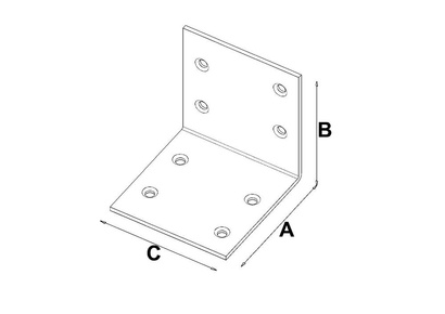 KĄTOWNIK MONTAŻOWY SZEROKI KS3 60x60x60 CIESIELSKI