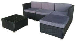 Zestaw mebli ogrodowych Dakota OŁER sofa 3-osobowy + podnóżek + stolik