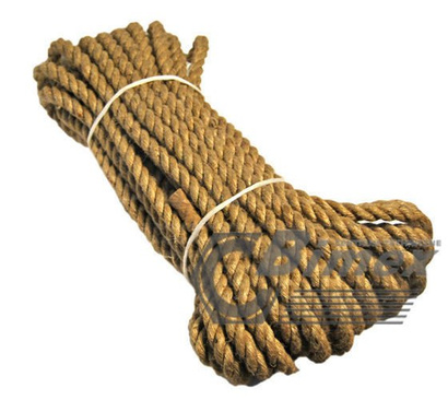 Linka jutowa o splocie skręcanym 3 żyłowym o średnicy 14mm 1 mb do 810kg