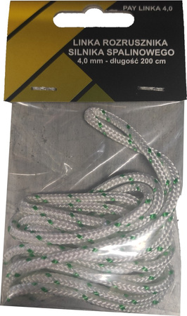 Linka rozruchowa do kosiarki spalinowej o średnicy 4 mm i długości 200 cm