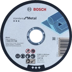 Tarcza tnąca do metalu STANDARD FOR METAL 125 x 22,23 x 1 mm 1 sztuka A 60 T BF Bosch