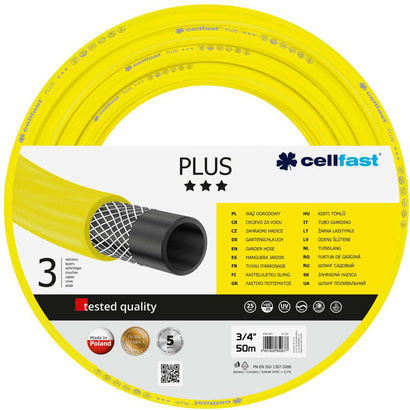 Wąż ogrodowy do nawadniania 3/4" 50 m 3-warstwowy PLUS Cellfast 10-221