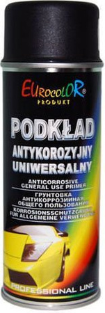 Farba podkładowa czarny połysk spray 400 ml Eurocolor RAL 9005
