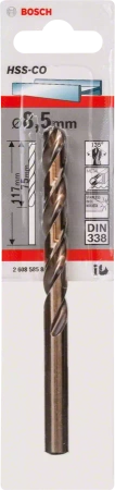 Wiertło kręte kobaltowe do metalu HSS COBALT Bosch 8,5x117 mm