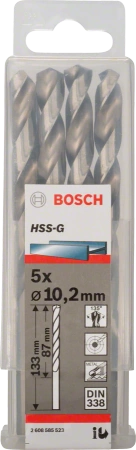 Wiertło kręte szlifowane do metalu HSS Bosch 10,2x133 mm 5 sztuk