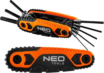 Zestaw kluczy sześciokątnych o rozmiarze 1.5 - 8 mm 8 elementów Neo 09-571